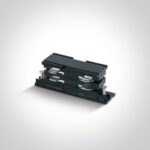 Savienojums apgaismojuma sliedei One Light connector 41008A/B, 3-Phase, 16A, Melns