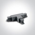 T-veida savienojums apgaismojuma sliedei One Light T Connector Right 41016A/G/R, 3-Phase, 16A, Pelēks