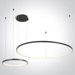 LED griestu gaismeklis One Light LED Pendant Rings 63150A/B/W, 65W, 3000K, 4800lm Triac DIM, 40/100cm, IP20