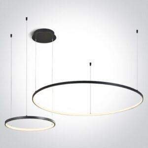 LED griestu gaismeklis One Light LED Pendant Rings 63150A/B/W, 65W, 3000K, 4800lm Triac DIM, 40/100cm, IP20