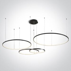 LED griestu gaismeklis One Light LED Pendant Rings 63150C/B/W, 100W, 3000K, 7400lm DIM, 40/60/80/100cm, IP20
