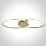 LED griestu gaismeklis One Light Decorative Champagne 63154C/CH/W, 40W, 3000K, 2800lm DIM, 32x71cm, IP20