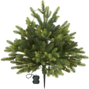 Āra mākslīgā egle ar LED gaismām Star Trading BUSK, 75cm, 40LED, WW, IP44, 3xAA