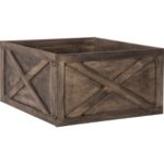 Dekoratīva koka kaste Ziemassvētku eglei Star Trading Accessory Woody, 45x44.5x25cm, Priede
