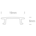 Apgaismojuma sliedes nosegvāks One Light Plastic Cover for square track 40002C/W, 2m, balts