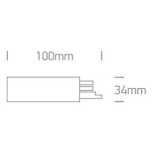 Strāvas pievads apgaismojuma sliedei One Light Live End Left 41004A/W/L, 3-Phase, 16A, Balts