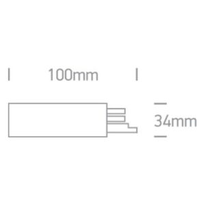 Strāvas pievads apgaismojuma sliedei One Light Live End Right 41004A/W/R, 3-Phase, 16A, Balts