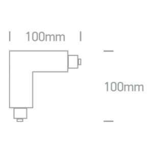 Stūra savienojums apgaismojuma sliedei One Light Corner Left 41012A/W/L, 3-Phase, 16A, Balts