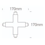 Krusta savienojums apgaismojuma sliedei One Light X Connector 41018A/W, 3-Phase, 16A, Balts
