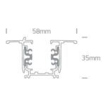 Iebūvējama apgaismojuma sliede One Light Square Track Recessed 40003R/W, 3m, 3-Phase, 16A, Balta