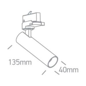 LED sliedes gaismeklis 3F One Light The COB Compact Cylinder, 8W, 560lm, 3000K, Triac DIM, IP20