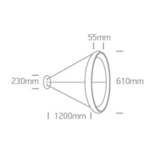 LED griestu gaismeklis One Light LED Pendant Rings 62144NB/BGL/V, 50W, 4250lm, 61cm, Triac DIM, CCT V, IP20