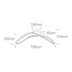 LED griestu gaismeklis One Light The Swirl Range 63154A/B/W, 40W, 3000K, 2800lm DIM, 32x70cm, IP20