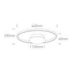 LED griestu gaismeklis One Light Decorative 63154B/B/W, 20W, 3000K, 1400lm DIM, 33x44cm, IP20