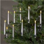 LED gaismas virtene Ziemassvētku sveces Star Trading Flamme, 7.5m, 16LED, WW, IP20, 3xAA, ar taimeri