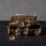 LED gaismas virtene ziemeļbrieži Star Trading Light Chain Izy, 1.35m, 10LED, WW, 2xAA, ar taimeri