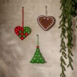 LED Ziemassvētku dekors piparkūka Star Trading Merry, 27cm, 14LED, WW, IP20, 2xAA, ar taimeri