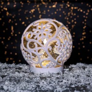 LED dekorācija Star Trading Decoration Frost, 16cm, 3LED, 3xAA, ar taimeri, IP20
