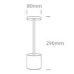 LED galda lampa uzlādējama One Light Portable Table Lights, 29cm, 3W, 120lm DIM, IP54, Melna