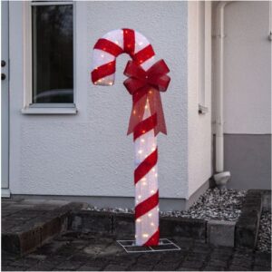 LED Ziemassvētku āra dekorācija Star Trading CandyCane, 150cm, 76LED, 3200K, 110lm, IP44