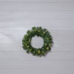 LED āra mākslīgo skuju vainags Star Trading Dalbo, 40cm, 20LED, WW, 3xAA, ar taimeri, IP44