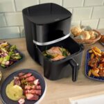 Karstā gaisa friteris Bosch Serie 4 MAFS2462B, 2050W, 6.1l, 9prog., Melns/Sudraba