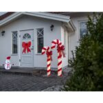 LED Ziemassvētku āra dekorācija Star Trading CandyCane, 150cm, 76LED, 3200K, 110lm, IP44