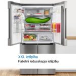 Ledusskapis ar saldētavu Bosch Serie 6 French Door KFI96AXEA 183×90.5cm, Inox Black Steel