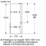 Ledusskapis ar saldētavu Bosch Serie 6 French Door KFI96AXEA 183×90.5cm, Inox Black Steel