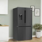 Ledusskapis ar saldētavu Bosch Serie 6 French Door KFI96AXEA 183×90.5cm, Inox Black Steel