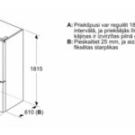 Ledusskapis ar saldētavu Bosch Serie 6 French Door KFI96AXEA 183×90.5cm, Inox Black Steel