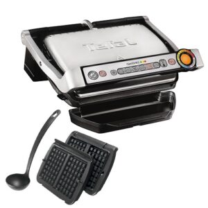 Elektriskais grils Tefal Optigrill+ + Belgium Waffle, 2000W, 30x20cm, 600cm², 6prog., ar autom. sensoru