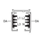 Apgaismojuma sliede One Light Square DALI Track 40002AL/B, 2m, 3-Phase 16A+DALI, V/A, Melna
