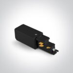 Strāvas pievads sliedei One Light Black Live End Right for DALI track 41004AL/B/R, 3-Phase, 16A, Melns