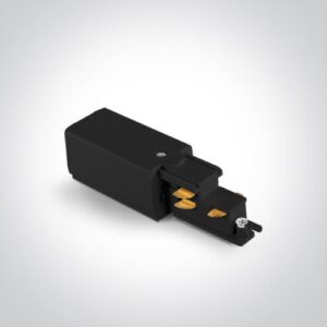 Strāvas pievads sliedei One Light Black Live End Right for DALI track 41004AL/B/R, 3-Phase, 16A, Melns