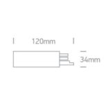 Strāvas pievads sliedei One Light Black Live End Right for DALI track 41004AL/B/R, 3-Phase, 16A, Melns