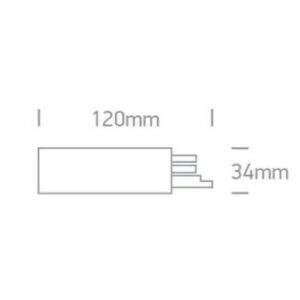 Strāvas pievads sliedei One Light Black Live End Right for DALI track 41004AL/B/R, 3-Phase, 16A, Melns