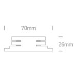 Savienojums apgaismojuma sliedei One Light Black connector for DALI track, 3-Phase, 16A, Melns