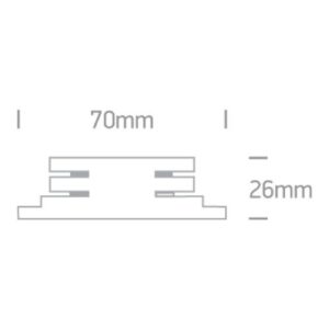 Savienojums apgaismojuma sliedei One Light Black connector for DALI track, 3-Phase, 16A, Melns