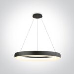 LED griestu gaismeklis One Light LED Pendant Rings 63114/B/W, 60cm, 40W, 2400lm, 3000K, IP20
