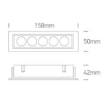 LED griestu gaismeklis One Light The Dark Light Ceiling Lights Alu, 138mm, 12W, 840lm, 3000K, IP20
