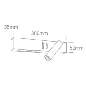 LED sienas gaismeklis One Light Bedroom Reading Spots 65146A/B/W, 30cm, 3/6W, 150/420lm, 3000K, IP20