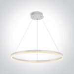 LED griestu gaismeklis One Light LED Pendant Rings 63144B/W/W, 80cm, 60W, 6800lm, 3000K, IP20