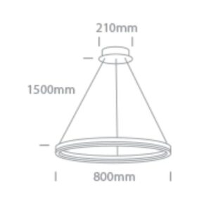 LED griestu gaismeklis One Light LED Pendant Rings 63144B/W/W, 80cm, 60W, 6800lm, 3000K, IP20 LED griestu gaismeklis One Light LED Pendant Rings 63144B/W/W, 80cm, 60W, 6800lm, 3000K, IP20