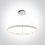 LED griestu gaismeklis One Light LED Pendant Rings 63050/W, 70cm, 40W, 2250lm, 3000K, IP20