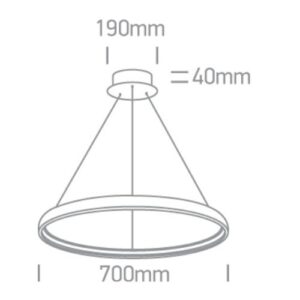 LED griestu gaismeklis One Light LED Pendant Rings 63050/W, 70cm, 40W, 2250lm, 3000K, IP20 LED griestu gaismeklis One Light LED Pendant Rings 63050/W, 70cm, 40W, 2250lm, 3000K, IP20
