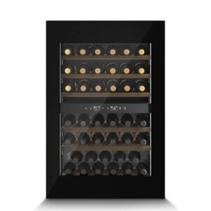 Iebūvējams vīna skapis Caso WineDeluxe WD 41, 59.5×89.1cm, 41 pudelei, 2 zonas, UV, ar aplikāciju