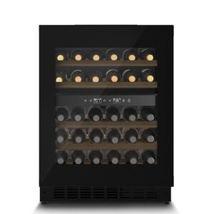 Iebūvējams vīna skapis Caso WineDeluxe WDU 36, 59.5×81.9cm, 36 pudelēm, 2 zonas, UV, ar aplikāciju