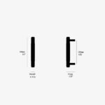 Mēbeļu rokturis Buster + Punch London PULL BAR / CROSS / SMOKED BRONZE, UPB-454017, 16cm