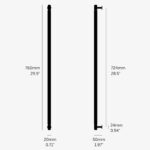 Mēbeļu rokturis Buster + Punch London CLOSET BAR / CROSS / SMOKED BRONZE, UCB-453947, 76cm
